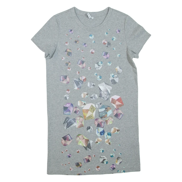 & OTHER STORIES Womens T-Shirt Dress Grey Short Sleeve Short S