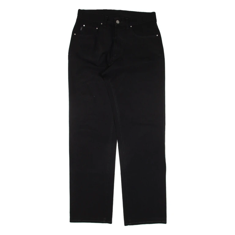EXTE Mens Trousers Black Regular Straight W30 L31