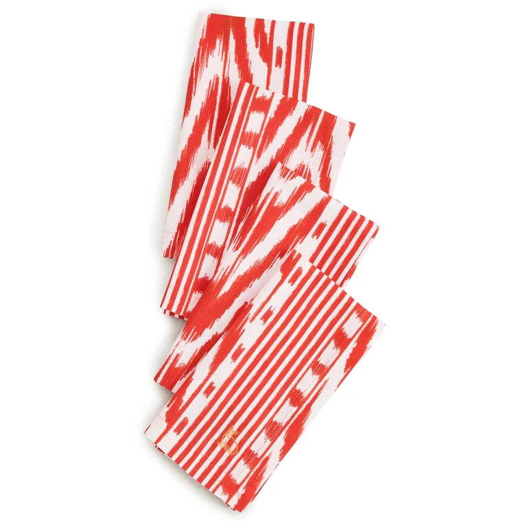 Coniglio Palm Beach Napkin Set Lane Lines Pink Float One Size