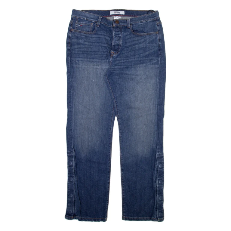 TOMMY HILFIGER Mens Jeans Blue Regular Straight Stone Wash W34 L31
