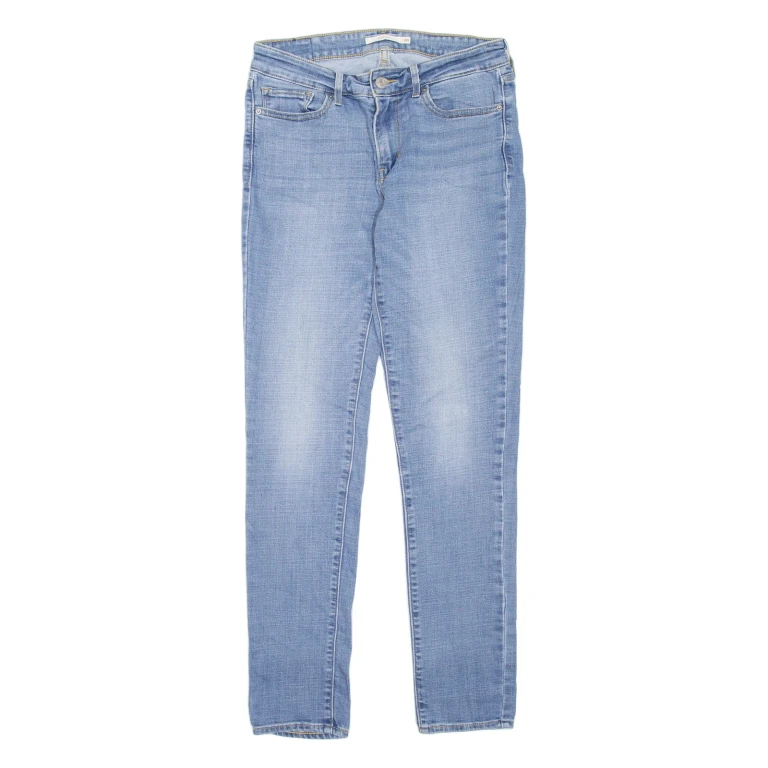 LEVI'S 711 Womens Jeans Blue Regular Skinny Stone Wash W28 L30