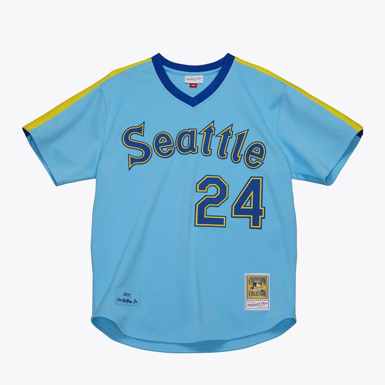 Men's MLB Turn Back The Clock Jersey Mariners 2010 Ken Griffey Jr
