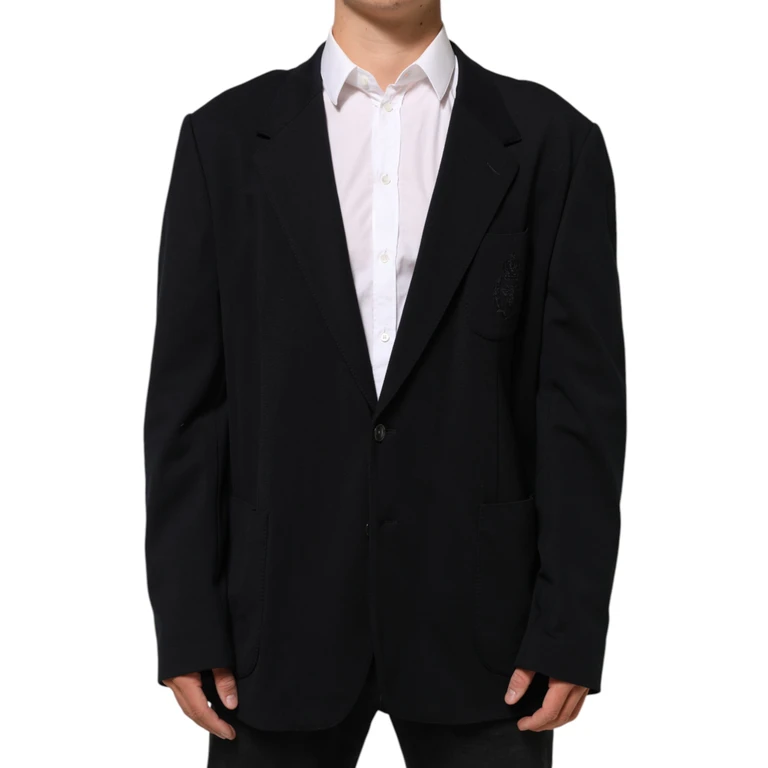 Dolce & Gabbana Black Viscose 2 Buttons Suit Jacket Blazer 05+pa+vi - Women