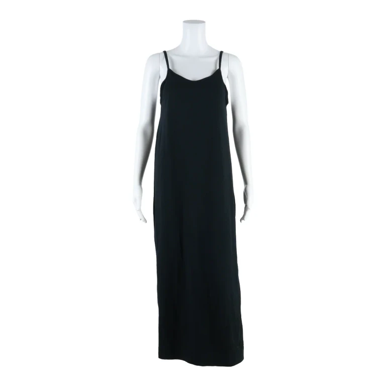 NIKE Womens T-Shirt Dress Black Sleeveless Long S