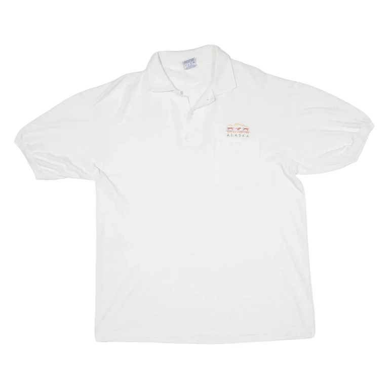ANVIL Alaska Mens Polo Shirt White L