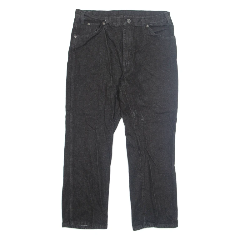 DICKIES Mens Jeans Black Regular Straight W36 L30