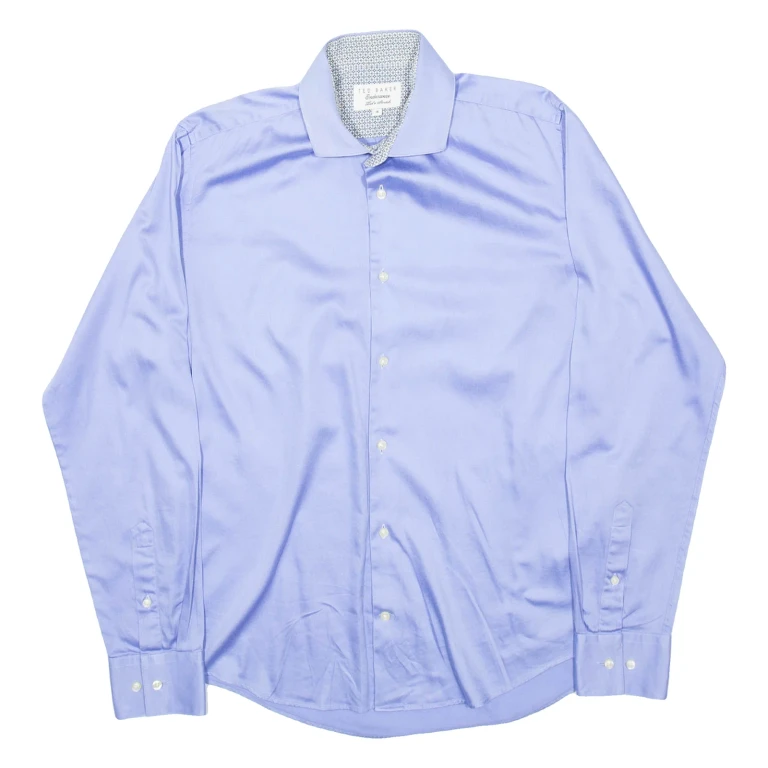 TED BAKER Mens Formal Shirt Blue Long Sleeve M