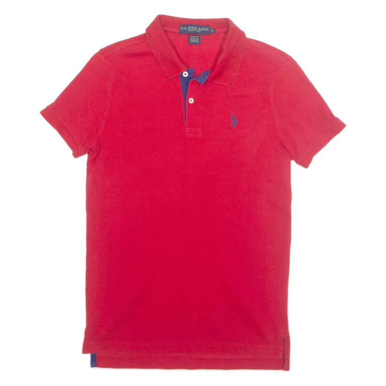 U.S. POLO ASSN SLIM Mens Polo Shirt Red S
