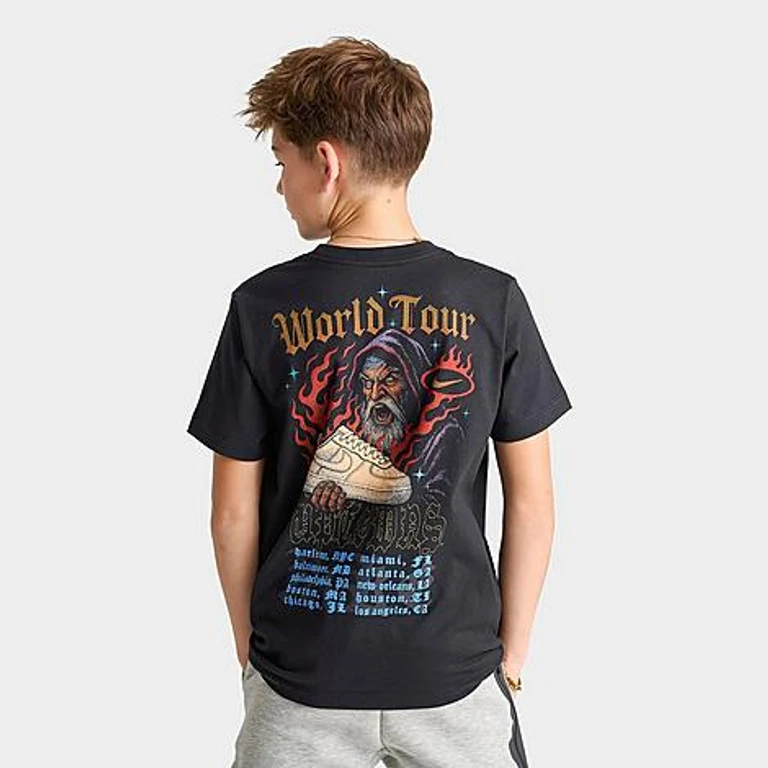 Nike Big Kids Sportswear World Tour AF1 T-Shirt in Black Size: Small