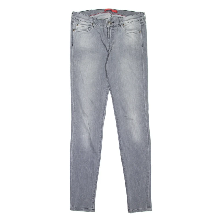 HUGO BOSS Womens Jeans Grey Slim Skinny Stone Wash W28 L30