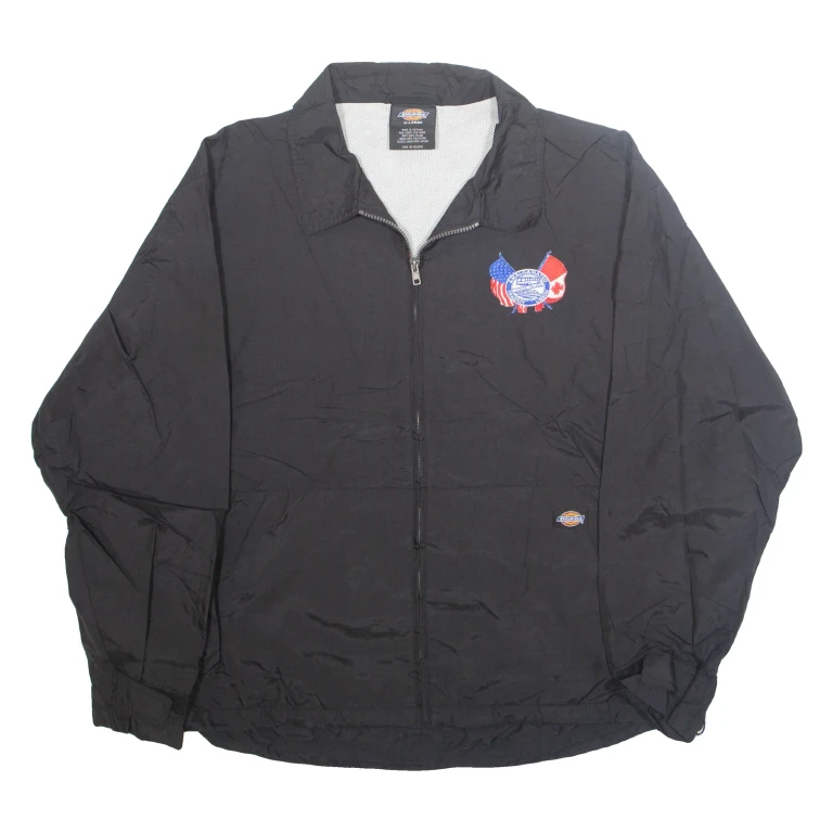 DICKIES Transit Union Mens Shell Jacket Black Nylon USA XL