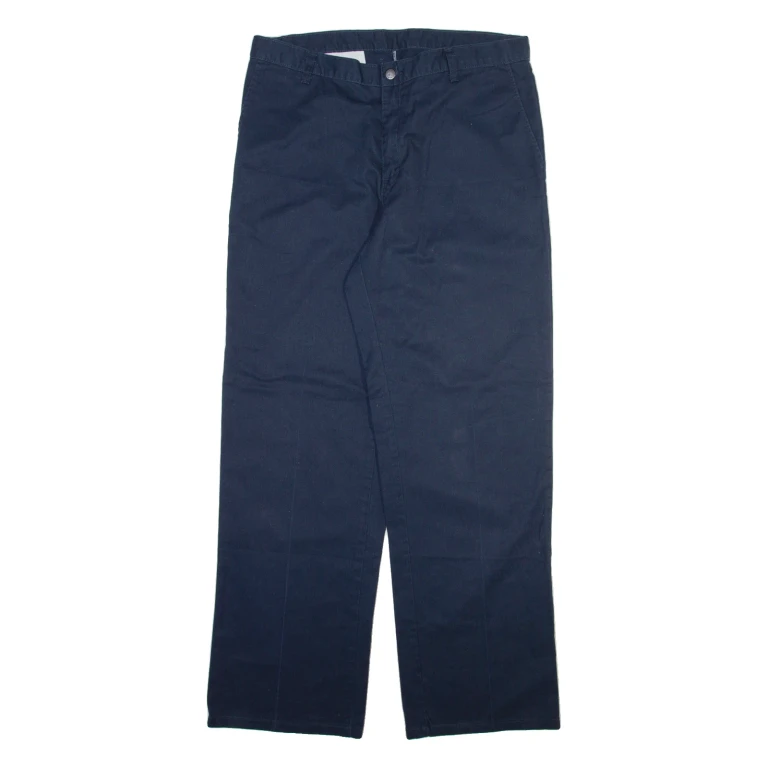 DICKIES Mens Trousers Blue Regular Straight W36 L32