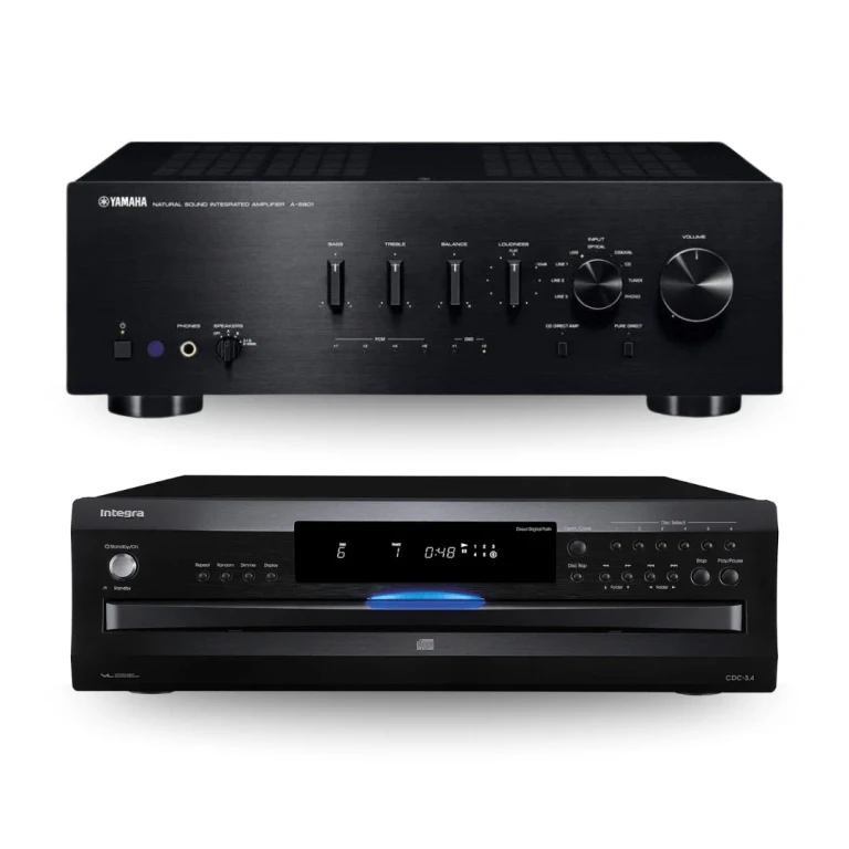 A-S801BL Integrated Amp & CDC-3.4 Premium 6-Disc CD Changer (Bundle)