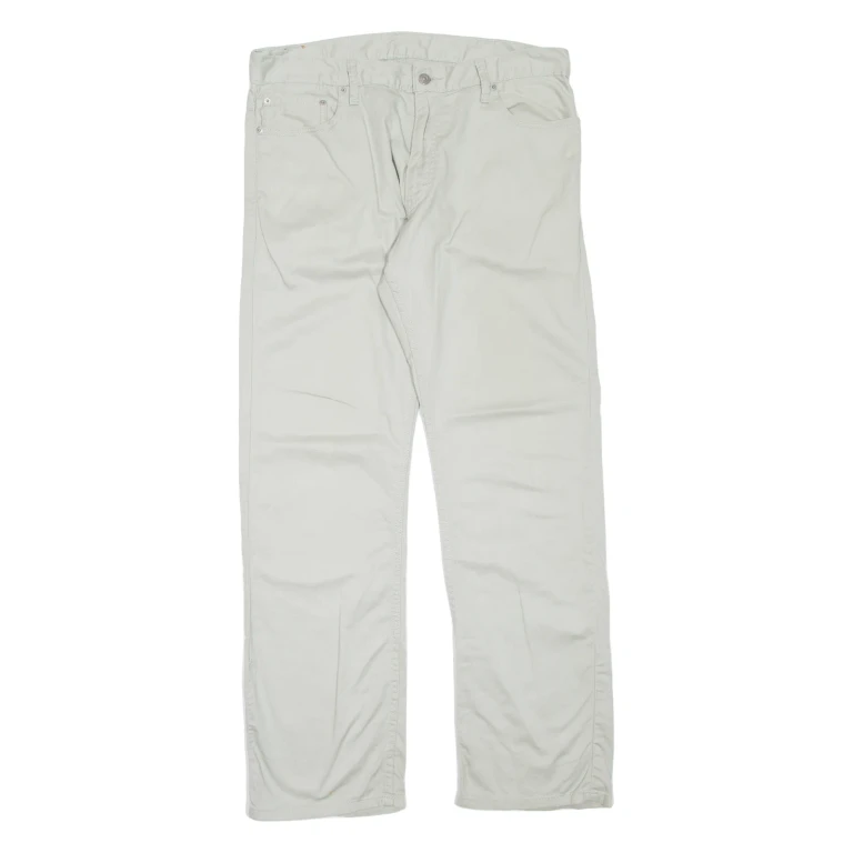 LEVI'S Mens Trousers Grey Regular Straight W36 L32