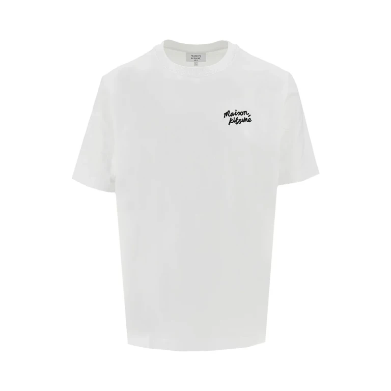 Camiseta Maison Kitsuné con bordado Handwriting