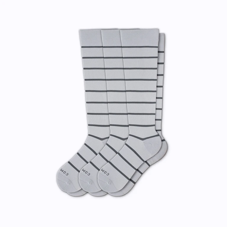 Knee-High Compression Socks - 3 Pack Stripes