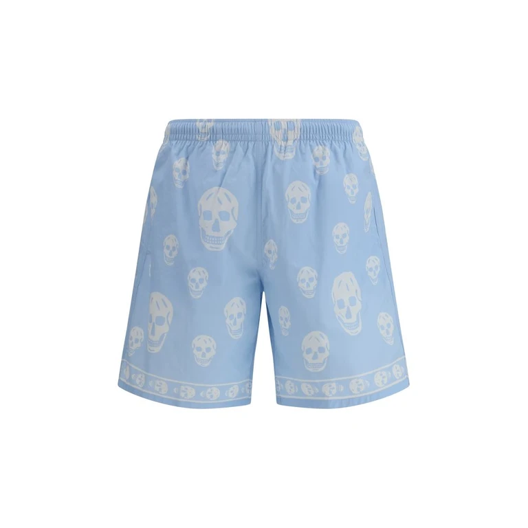 Alexander McQueen Blue Polyamide Shorts - Men