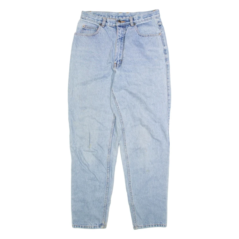 TEDDY'S Womens Jeans Blue Relaxed Tapered Stone Wash W28 L29