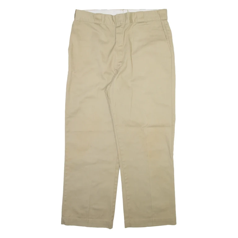 DICKIES Mens Trousers Beige Regular Straight W36 L29