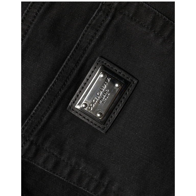 Dolce & Gabbana Black Skinny Cotton High Waist Denim Jeans Clothing - Women