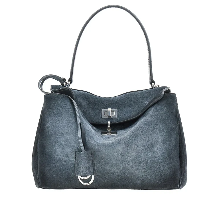 Bolsa pequena Balenciaga Rodeo em camurça encerada