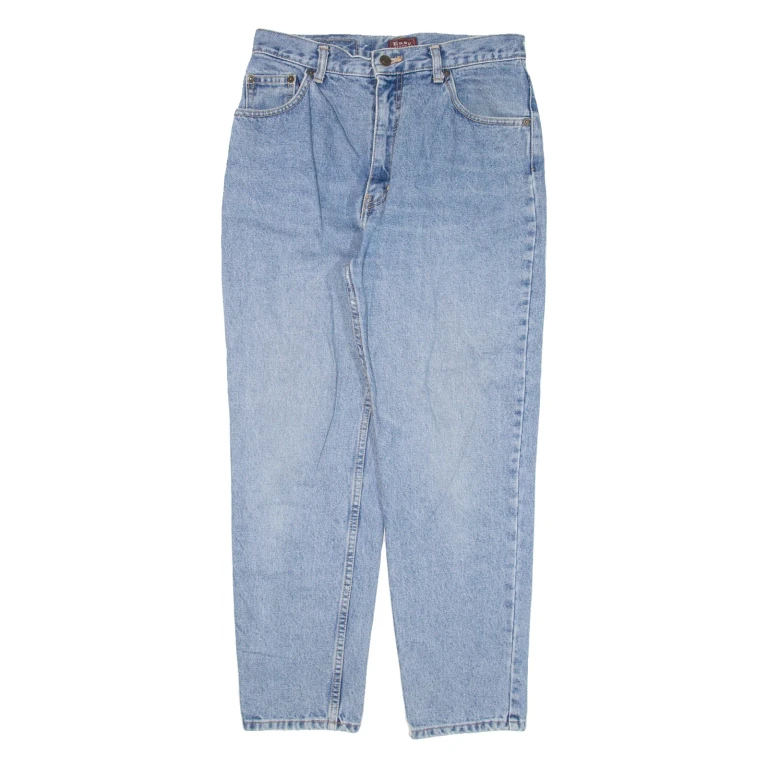 EASY JEANS Womens Jeans Blue Regular Tapered W29 L25