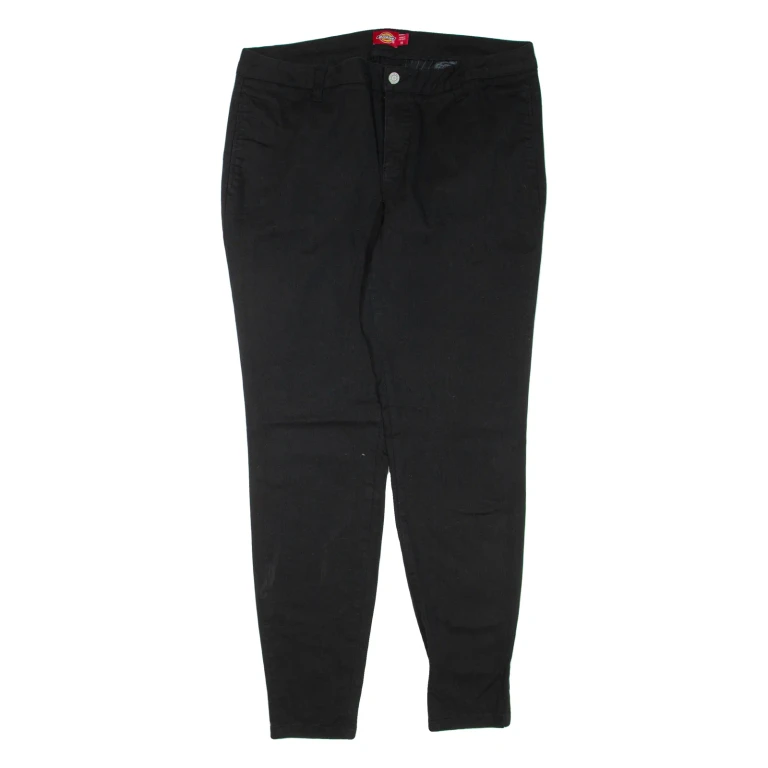 DICKIES Womens Trousers Black Regular Skinny W34 L30