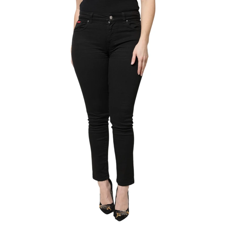 Dolce & Gabbana Black Cotton High Waist Skinny Denim Jeans Elastane Clothing - Women