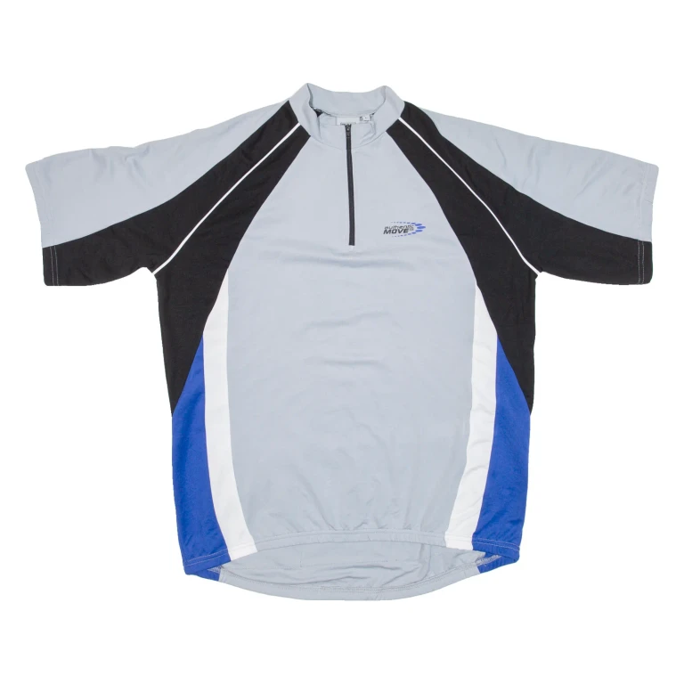 Cycling Mens Jersey Grey 1/4 Zip L