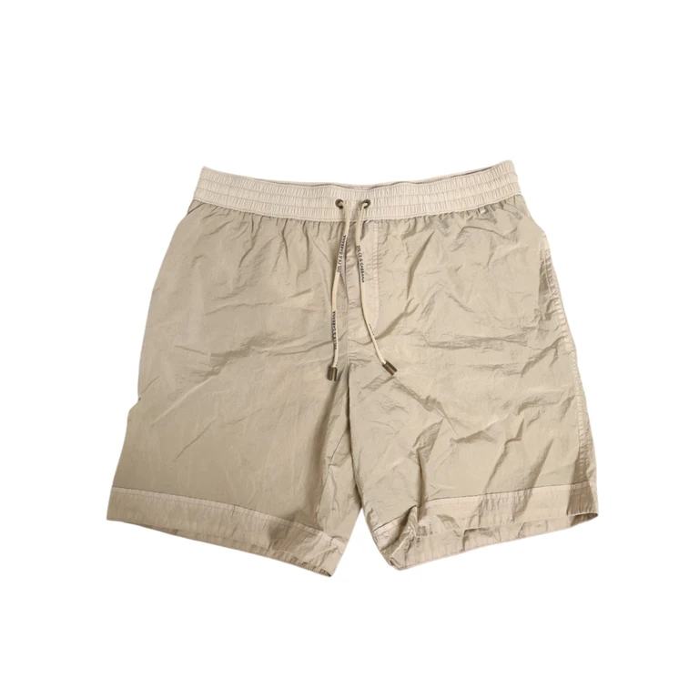 Dolce & Gabbana Beige Nylon Beachwear Men Boxer Short Swimwear - Men
