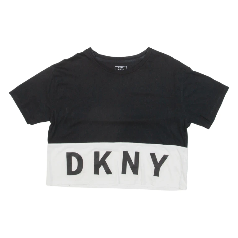 DKNY Cropped Womens T-Shirt Black S