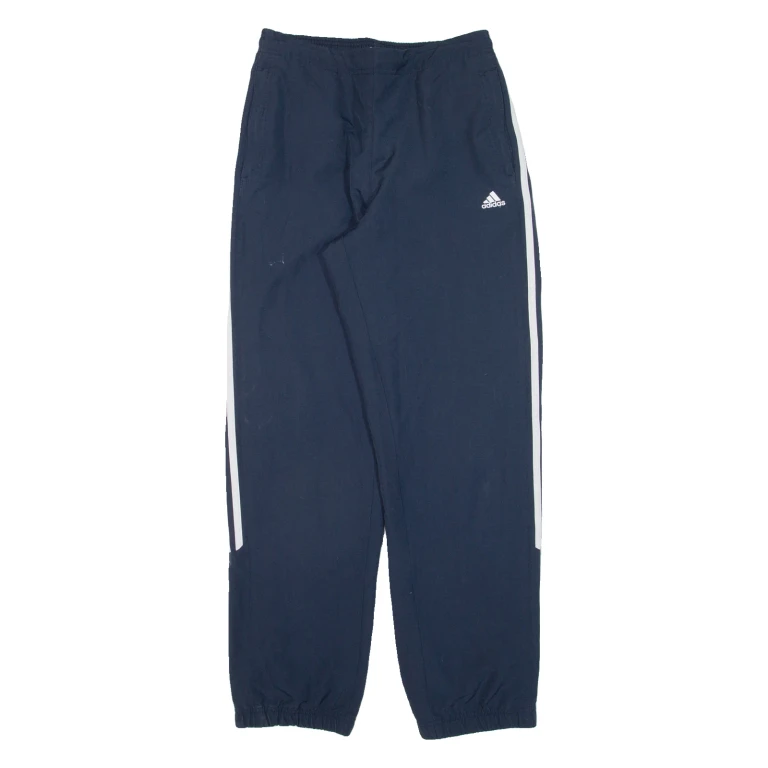 ADIDAS Womens Track Pants Blue Straight UK 12 W27 L29