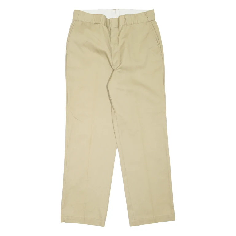 DICKIES Workwear Mens Trousers Beige Regular Straight W36 L31