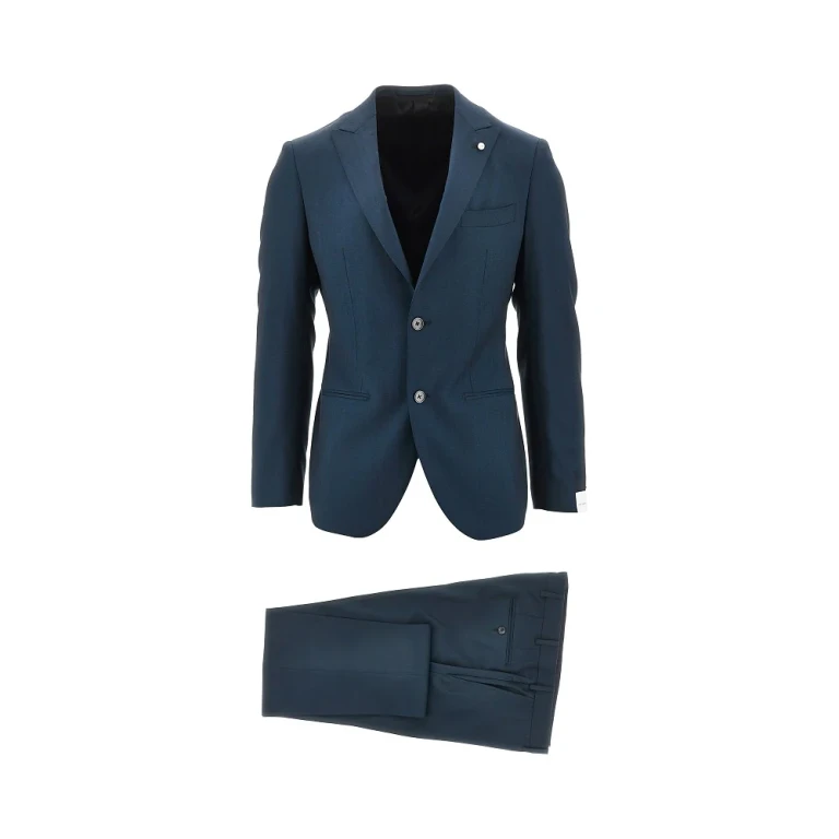 LUIGI BIANCHI Herringbone light wool tailored suit Man 46