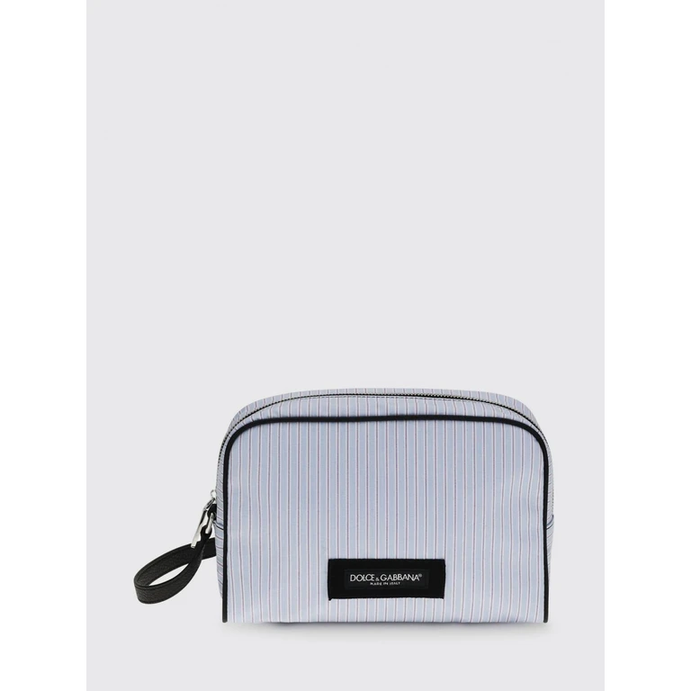 Embroidered Poplin Clutch Multicolorazzurro