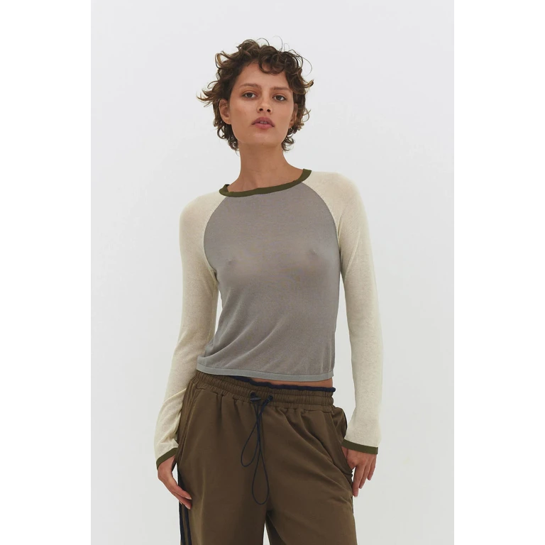 Mirinae Raglan Top in Matcha Mel