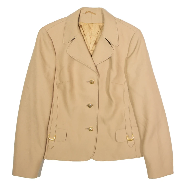 BECO Womens Blazer Jacket Brown Wool 90s S
