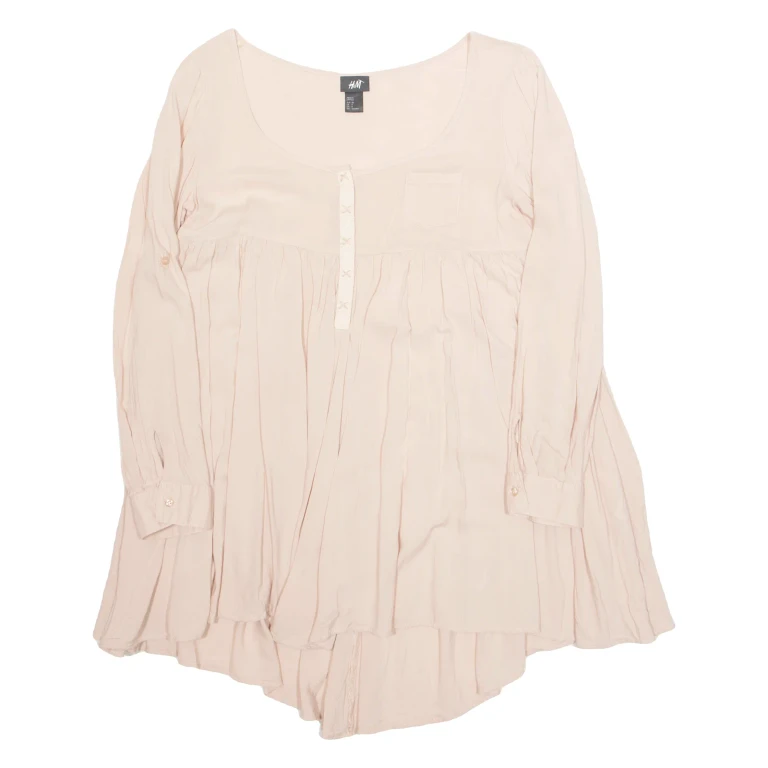 H&M Womens Blouse Pink Long Sleeve S