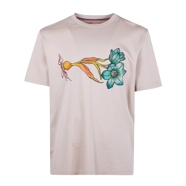 PAUL SMITH Mens Flower Print T-Shirt