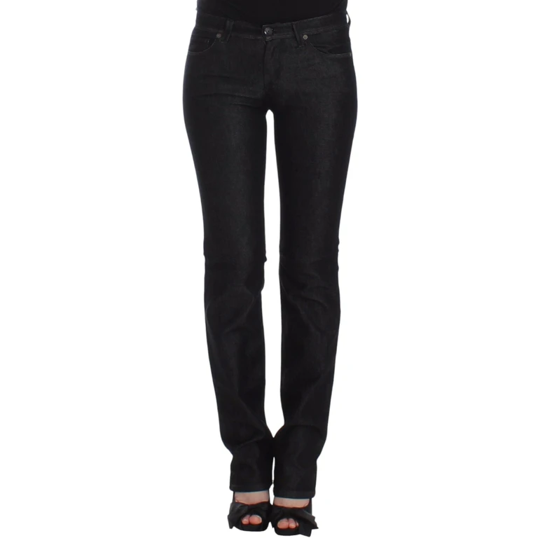 Ermanno Scervino Black Slim Jeans Denim Pants Skinny Leg Stretch Cotton - Women