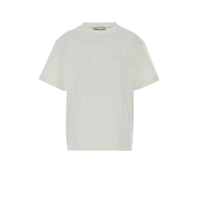 Carven 6261k21196 N002 Ecru Exterior: Cotton T-shirt