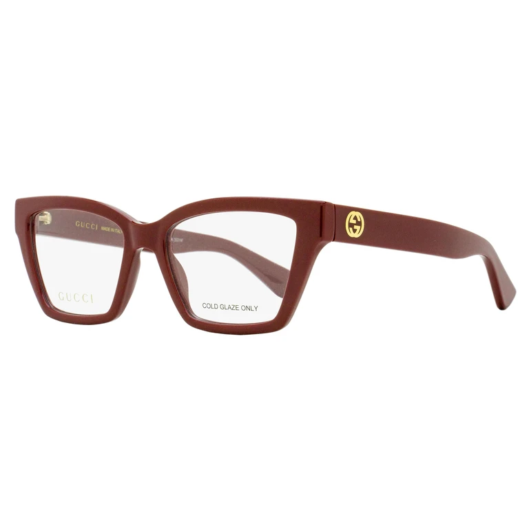 Squared Cat-Eye Eyeglasses GG1715O 003 Burgundy 53mm