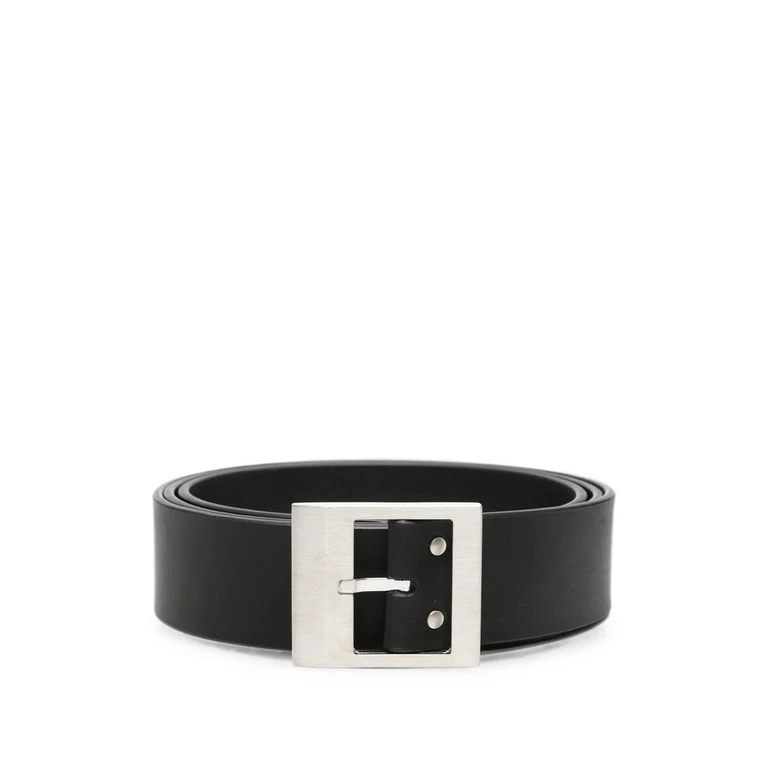 Square-buckle Leather Belt