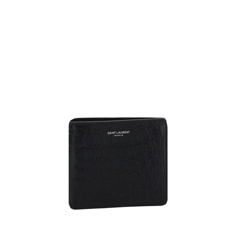 Black Calf Leather Bos Taurus Wallet - Men