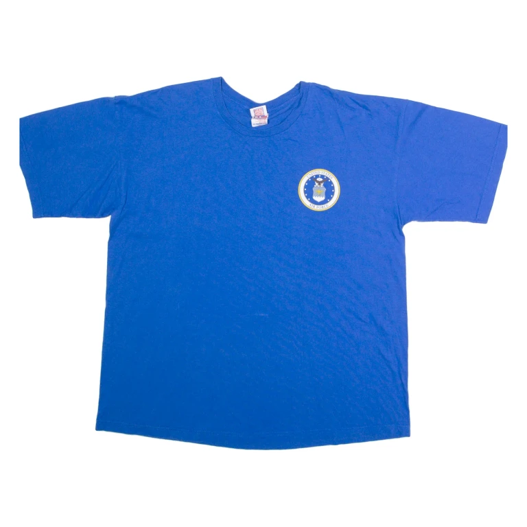 BAYSIDE United States Air Force Mens T-Shirt Blue USA Crew Neck XL