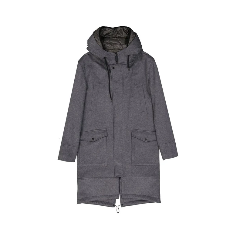 Herno Gray Cashmere Coat Clothing - Men