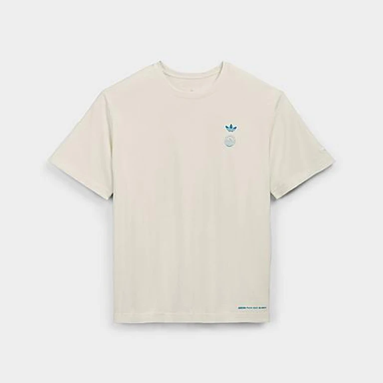 Men's Originals x Bad Bunny DTmF Chile Graphic Oversized Heavyweight T-Shirt in Cream White Size: Small