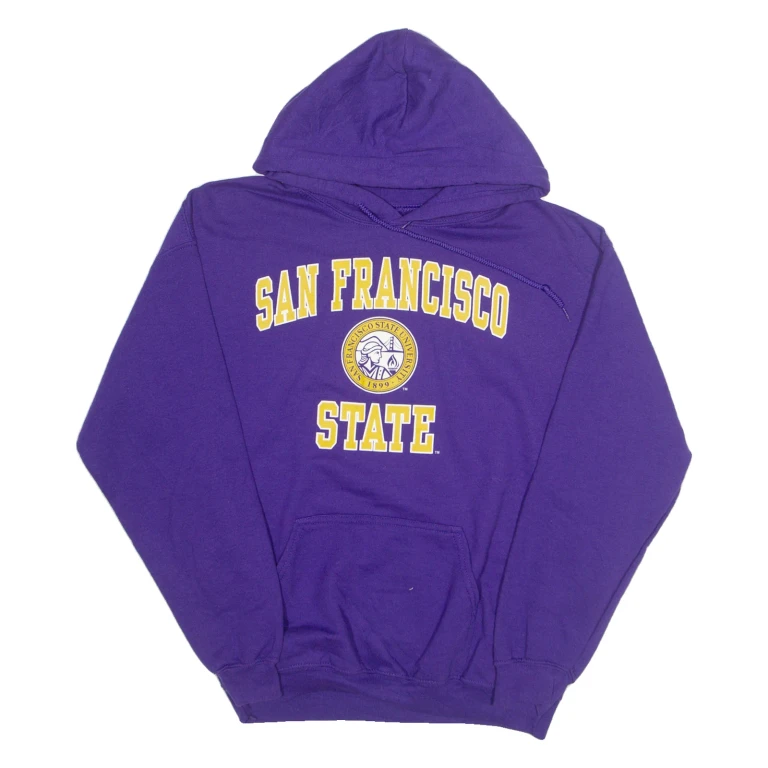 GILDAN San Francisco State Womens Purple Hoodie USA M