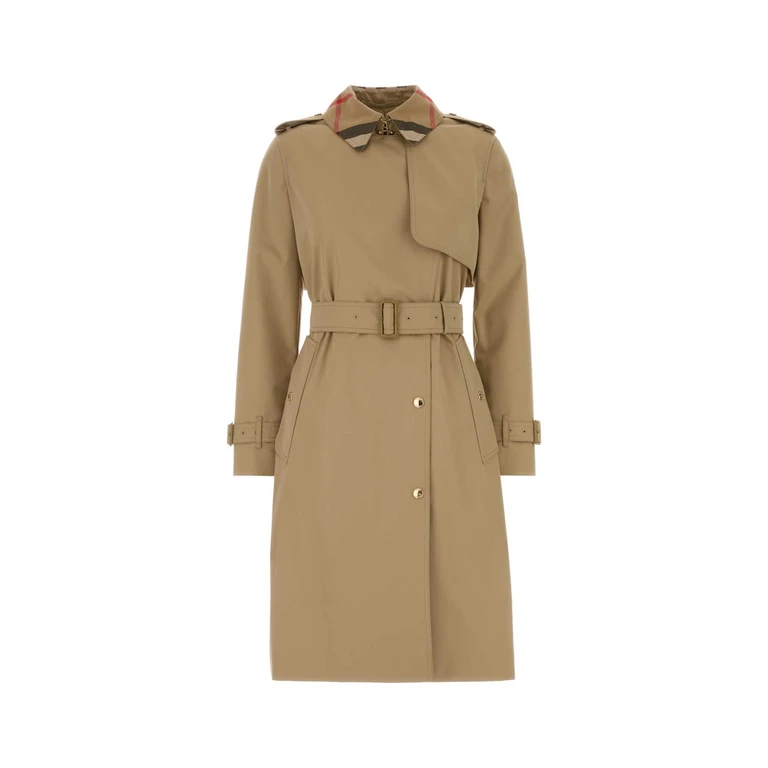 Burberry Beige Cotton Trench Coat Honey - Women