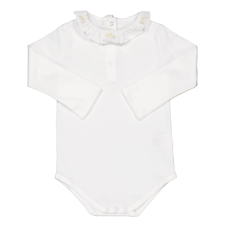 Marie-Chantal Angel Wing Ruffle Collar Onesie